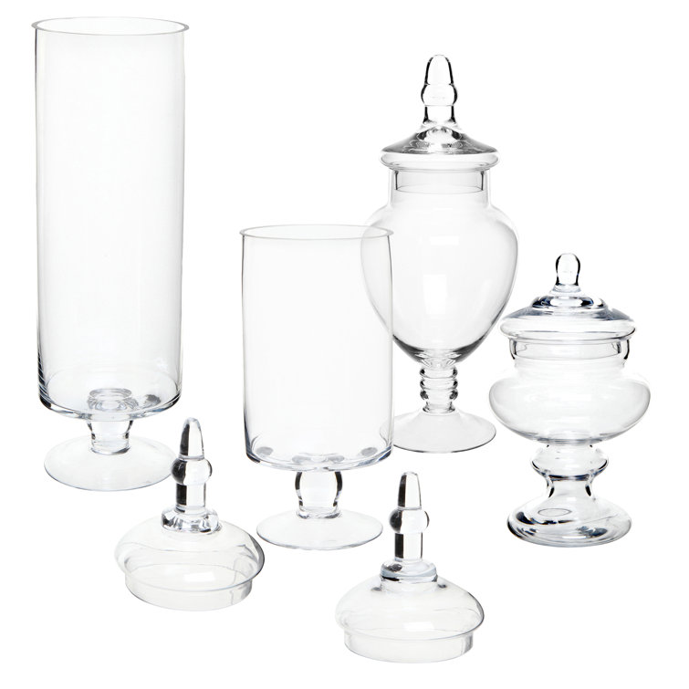Canora Grey 4 Piece Kitchen Glass Apothecary Jar Set & Reviews Wayfair
